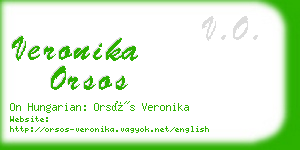 veronika orsos business card